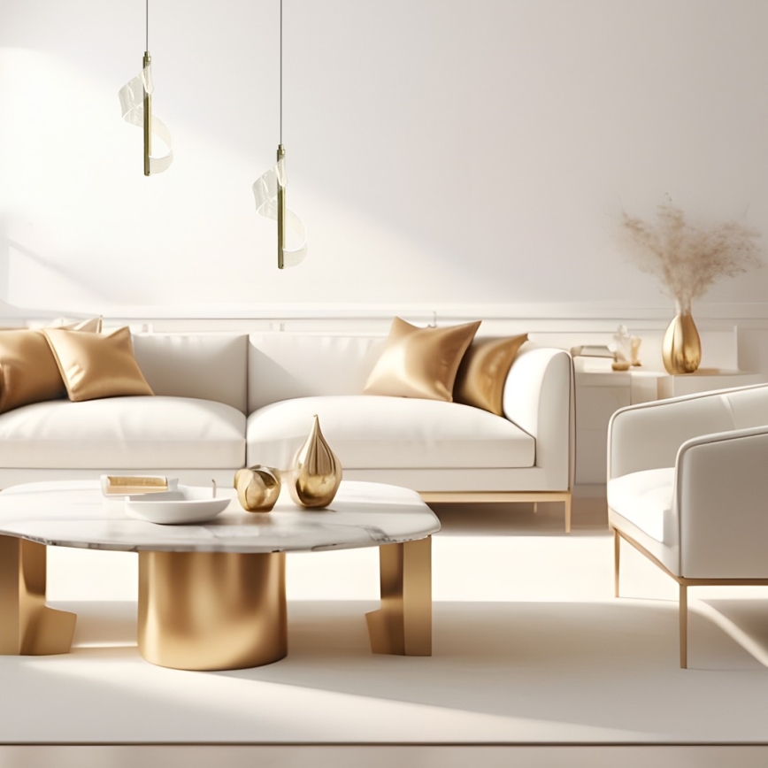 LED Hanglamp aan een koord LARGO LED/10W/230V goud