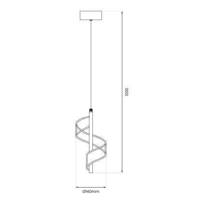 LED Hanglamp aan een koord LARGO LED/10W/230V goud