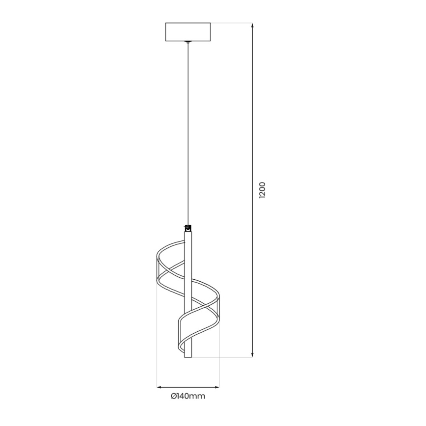 LED Hanglamp aan een koord LARGO LED/10W/230V goud