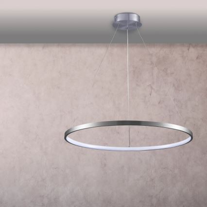 LED Hanglamp aan een koord LEA LED/20W/230V 4000K diameter 50 cm mat chroom