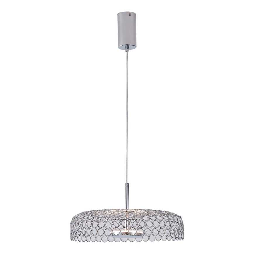 LED Hanglamp aan een koord LED/10W/230V 3000K glanzend chroom diameter 35 cm