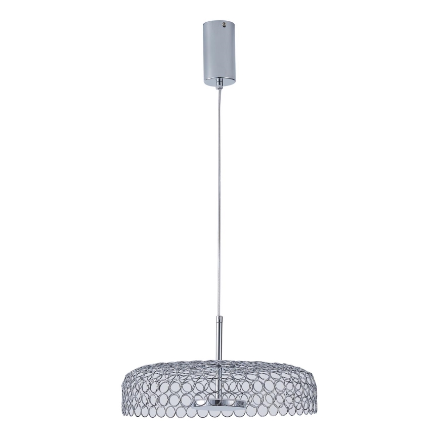 LED Hanglamp aan een koord LED/10W/230V 3000K glanzend chroom diameter 35 cm