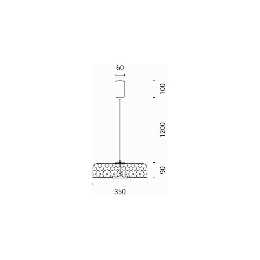 LED Hanglamp aan een koord LED/10W/230V 3000K goud diameter 35 cm