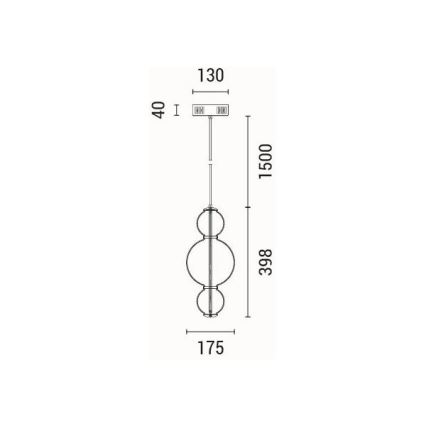 LED Hanglamp aan een koord LED/12,6W/230V 3000K