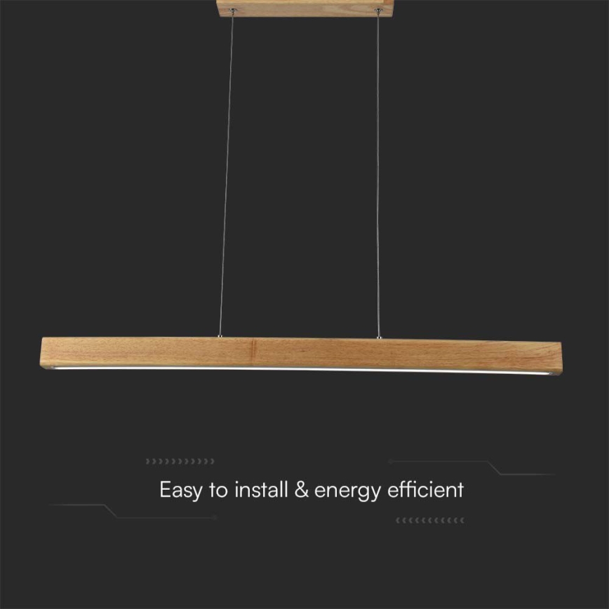 LED Hanglamp aan een koord LED/12W/230V 4000K bruin