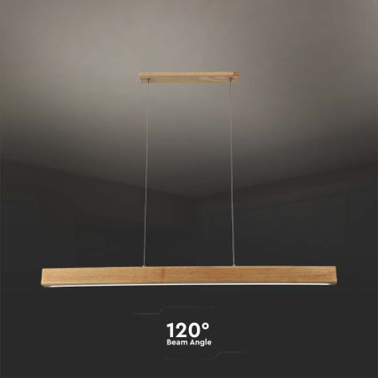LED Hanglamp aan een koord LED/12W/230V 4000K bruin