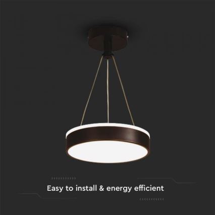 LED Hanglamp aan een koord LED/12W/230V 4000K zwart