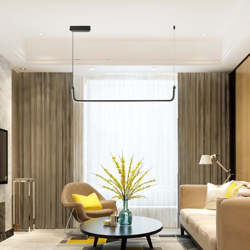 LED Hanglamp aan een koord LED/12W/230V 4000K zwart