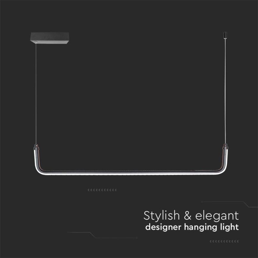 LED Hanglamp aan een koord LED/12W/230V 4000K zwart