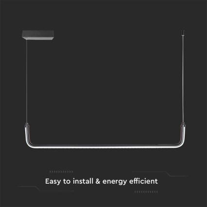 LED Hanglamp aan een koord LED/12W/230V 4000K zwart
