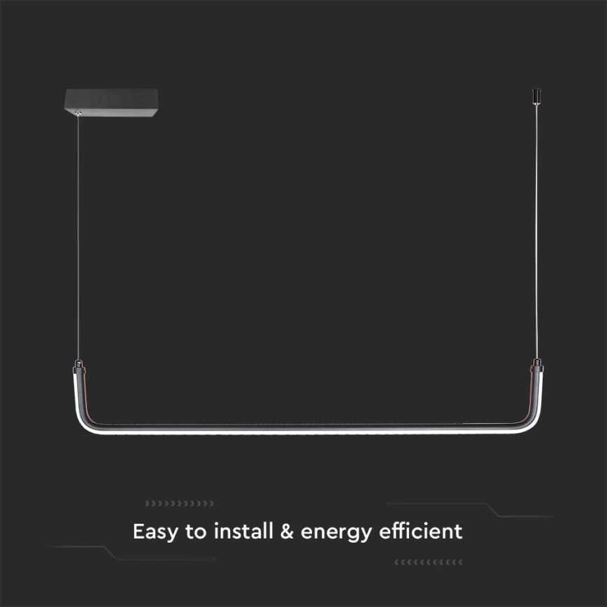 LED Hanglamp aan een koord LED/12W/230V 4000K zwart