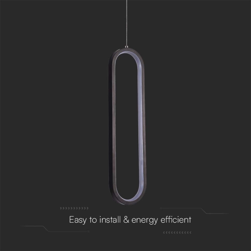 LED Hanglamp aan een koord LED/13W/230V 3000K zwart