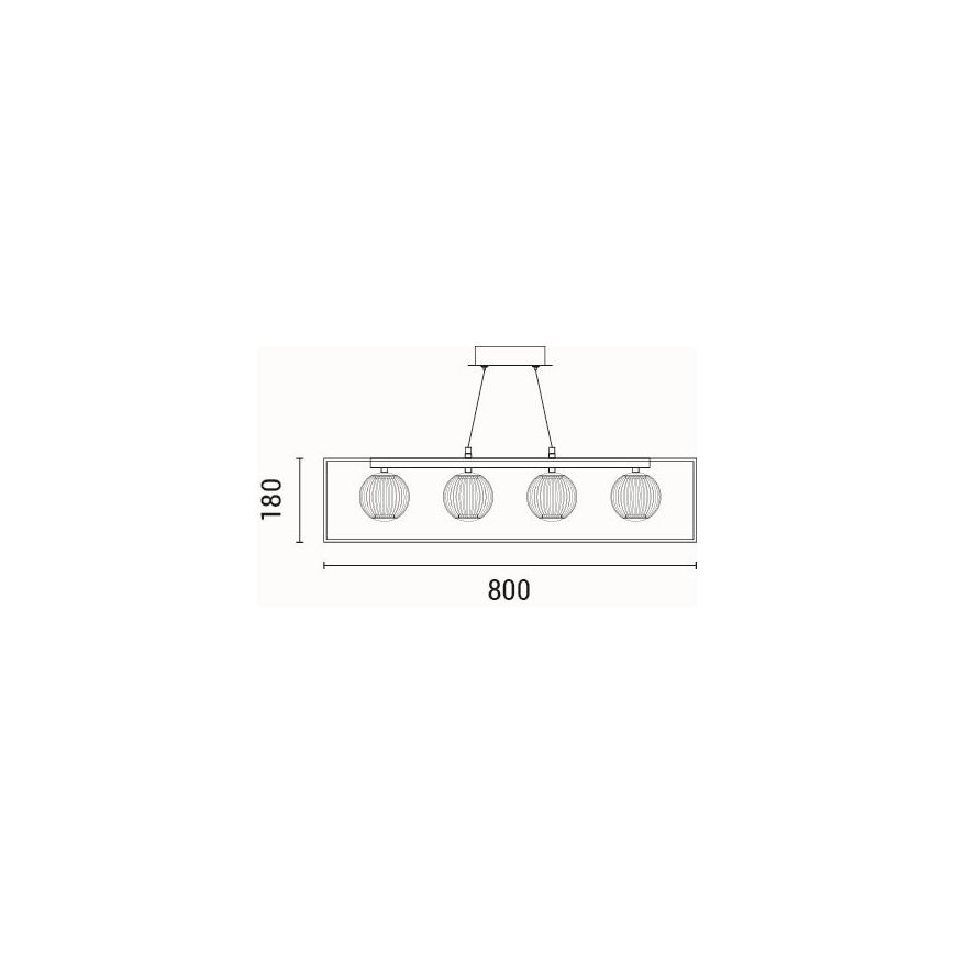 LED Hanglamp aan een koord LED/14W/230V 3000K