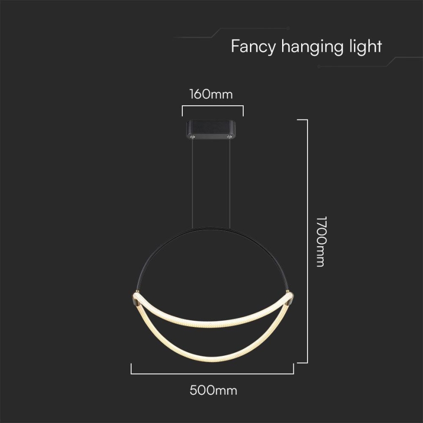 LED Hanglamp aan een koord LED/16W/230V 4000K diameter 50 cm