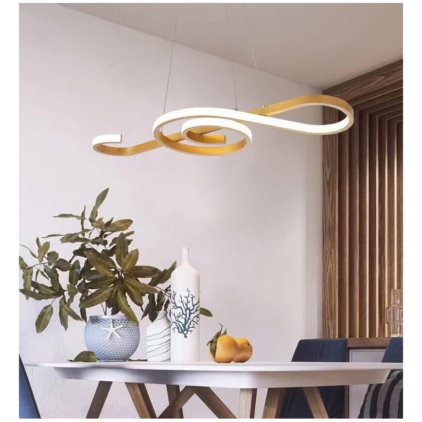 LED Hanglamp aan een koord LED/18W/230V 3000K goud