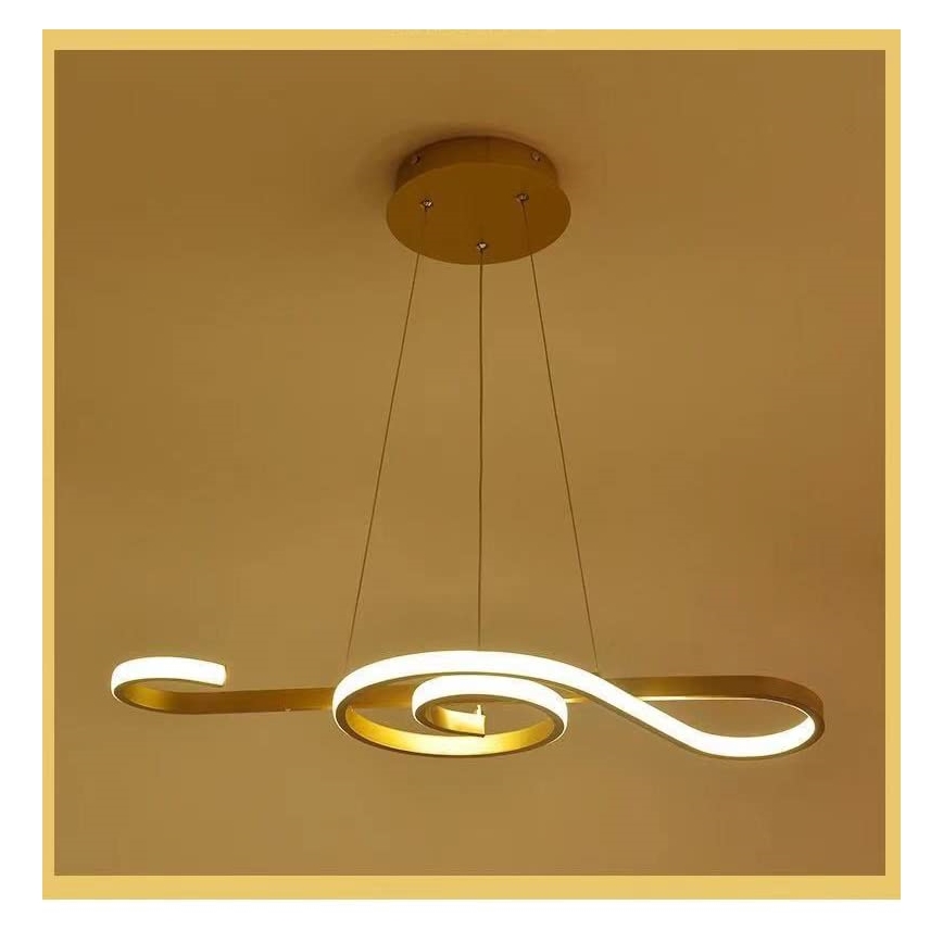 LED Hanglamp aan een koord LED/18W/230V 3000K goud