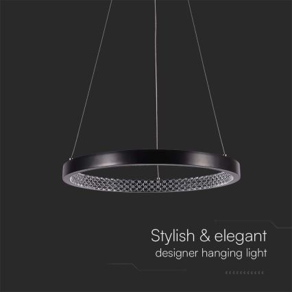 LED Hanglamp aan een koord LED/19W/230V 3000K zwart