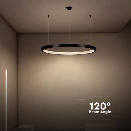 LED Hanglamp aan een koord LED/19W/230V 3000K zwart