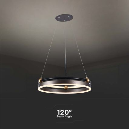 LED Hanglamp aan een koord LED/20W/230V 3000K diameter 42 cm bruin