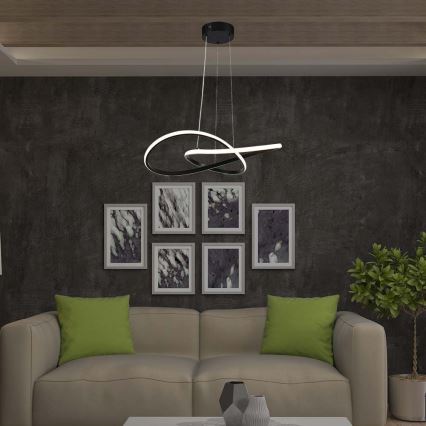 LED Hanglamp aan een koord LED/20W/230V 3000K zwart