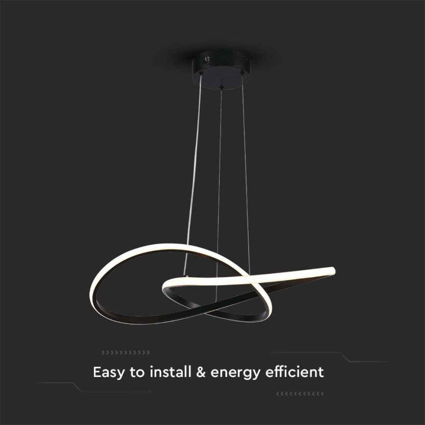 LED Hanglamp aan een koord LED/20W/230V 3000K zwart