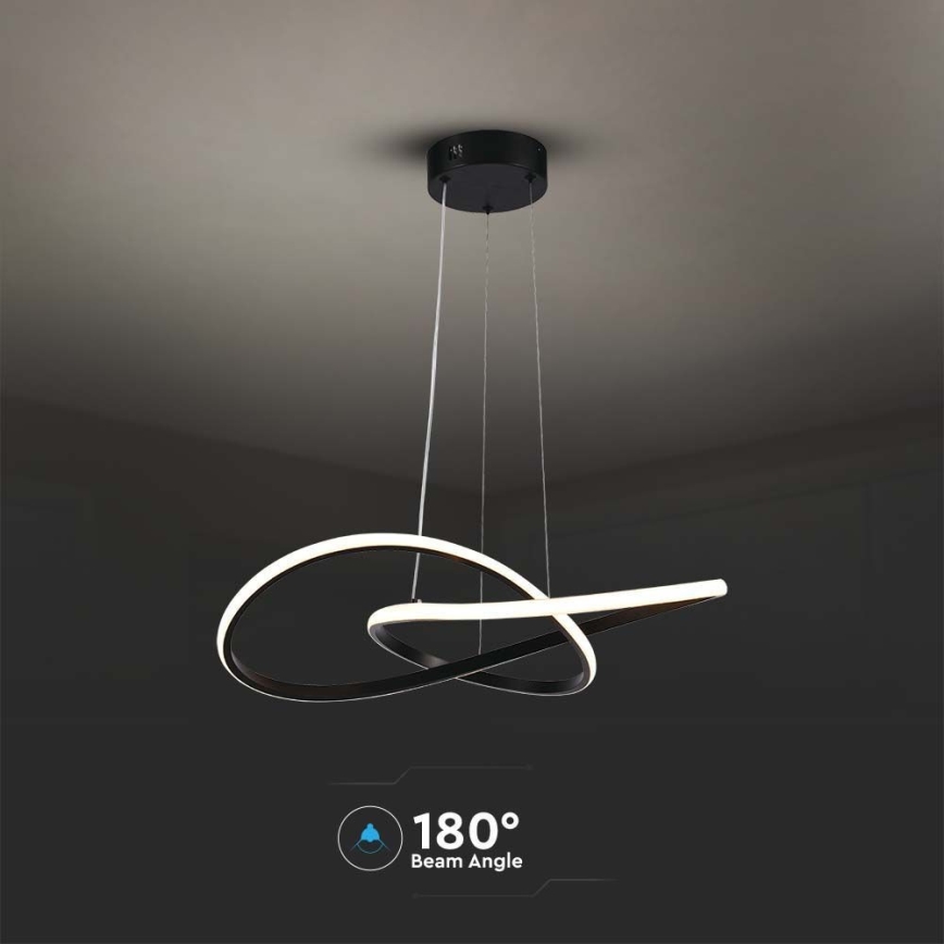 LED Hanglamp aan een koord LED/20W/230V 3000K zwart