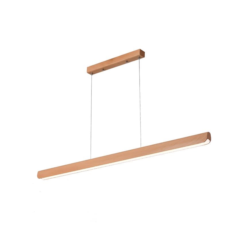 LED Hanglamp aan een koord LED/22W/230V 4000K 120 cm beuken/massief hout