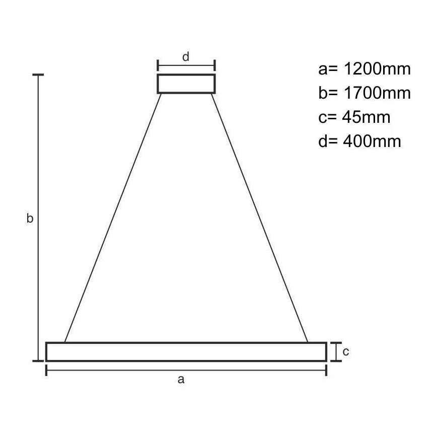 LED Hanglamp aan een koord LED/22W/230V 4000K 120 cm beuken/massief hout