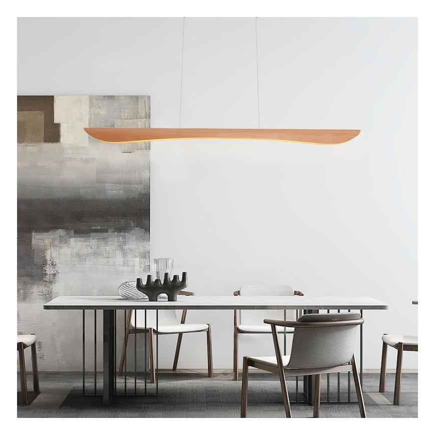 LED Hanglamp aan een koord LED/22W/230V 4000K 120 cm beuken/massief hout