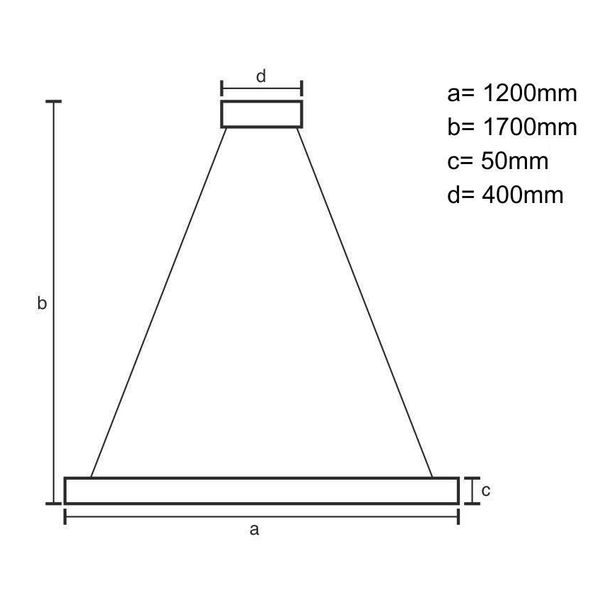 LED Hanglamp aan een koord LED/22W/230V 4000K 120 cm beuken/massief hout