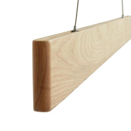 LED Hanglamp aan een koord LED/22W/230V 4000K 120 cm essehout/massief hout