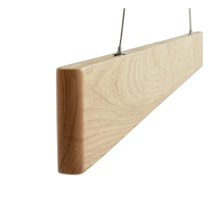 LED Hanglamp aan een koord LED/22W/230V 4000K 120 cm essehout/massief hout