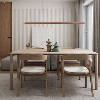 LED Hanglamp aan een koord LED/22W/230V 4000K 120 cm essehout/massief hout