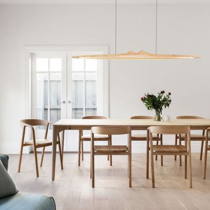 LED Hanglamp aan een koord LED/22W/230V 4000K 120 cm essehout/massief hout