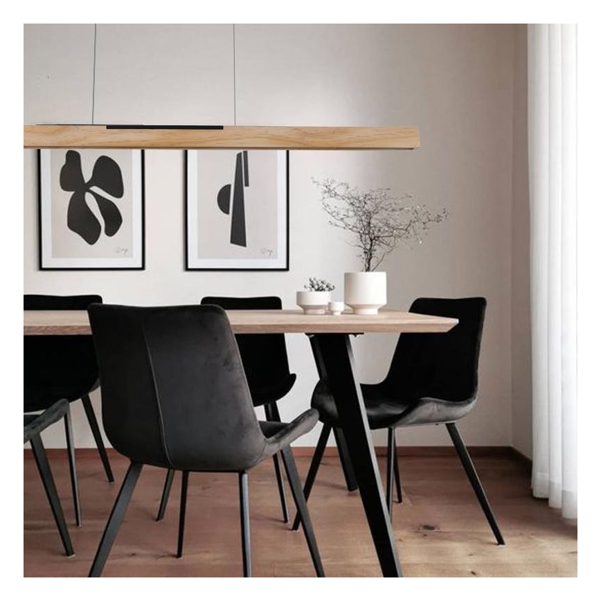 LED Hanglamp aan een koord LED/22W/230V 4000K 120 cm grenen/massief hout