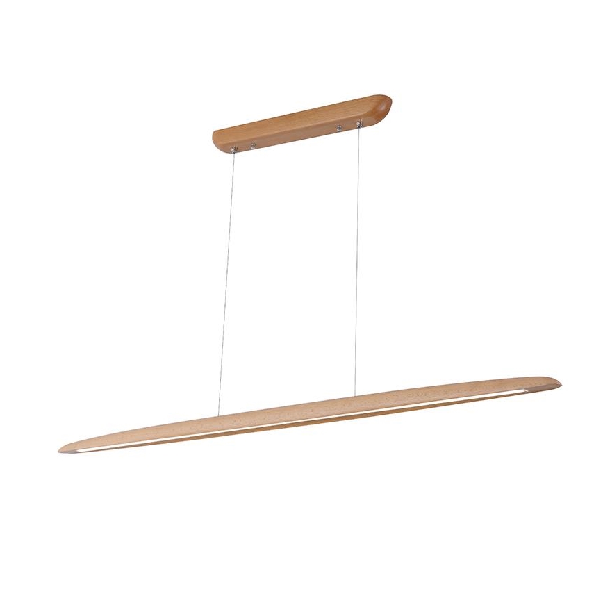 LED Hanglamp aan een koord LED/22W/230V 4000K 130 cm beuken/massief hout