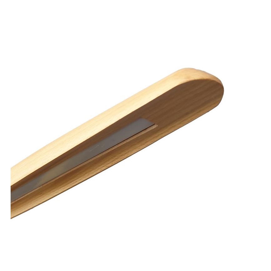LED Hanglamp aan een koord LED/22W/230V 4000K 130 cm beuken/massief hout