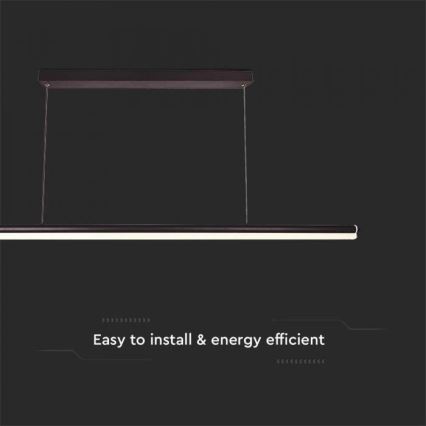 LED Hanglamp aan een koord LED/23W/230V 4000K 120 cm zwart
