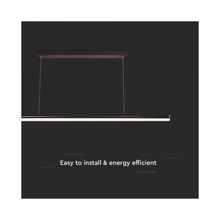 LED Hanglamp aan een koord LED/23W/230V 4000K 120 cm zwart