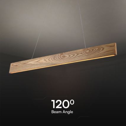 LED Hanglamp aan een koord LED/24W/230V 3000K bruin