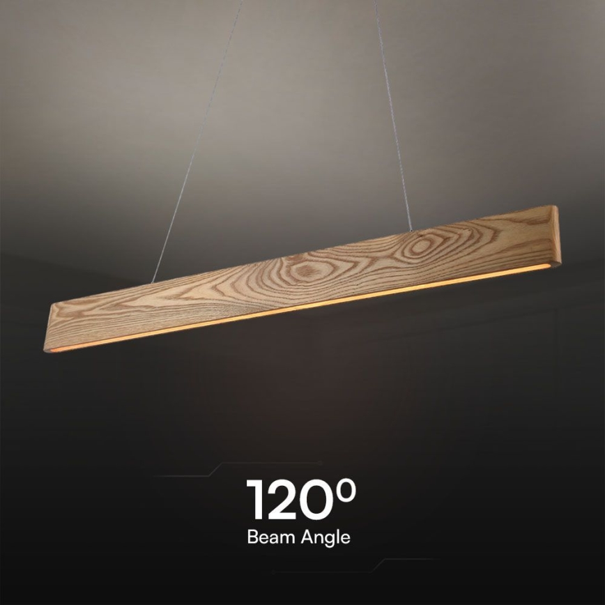 LED Hanglamp aan een koord LED/24W/230V 3000K bruin