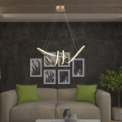 LED Hanglamp aan een koord LED/24W/230V 3000K goud