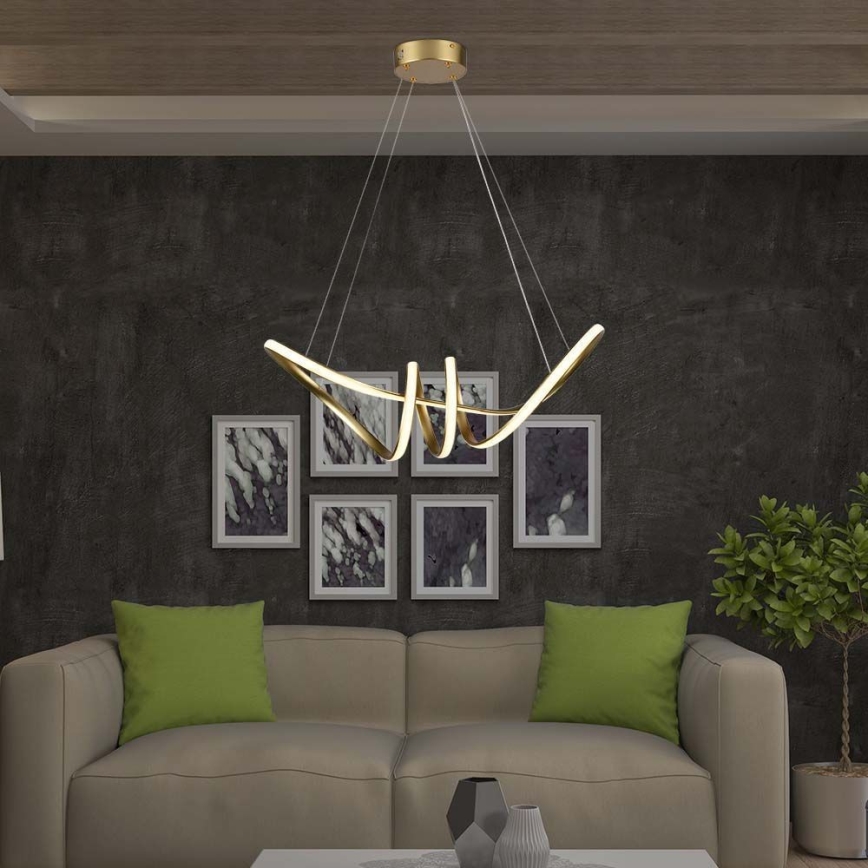 LED Hanglamp aan een koord LED/24W/230V 3000K goud
