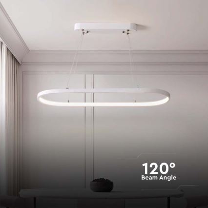 LED Hanglamp aan een koord LED/24W/230V 3000K wit