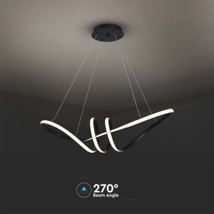 LED Hanglamp aan een koord LED/24W/230V 3000K zwart