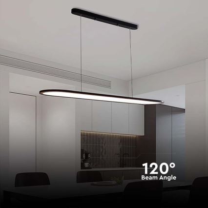 LED Hanglamp aan een koord LED/24W/230V 3000K zwart