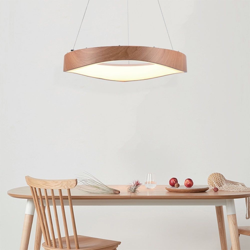 LED Hanglamp aan een koord LED/25W/230V 3000K ø 50 cm bruin