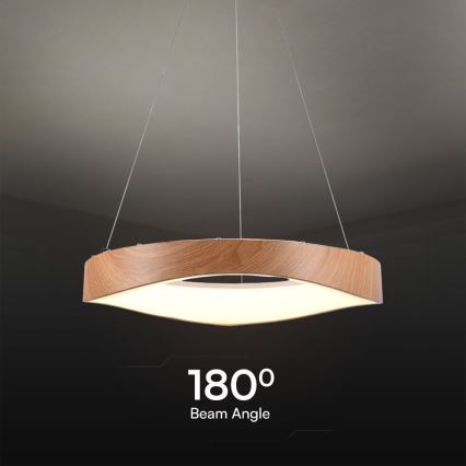 LED Hanglamp aan een koord LED/25W/230V 3000K ø 50 cm bruin
