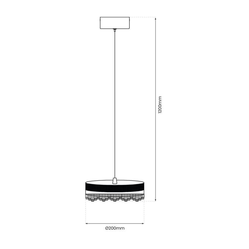 LED Hanglamp aan een koord LED/25W/230V diameter 20 cm goud