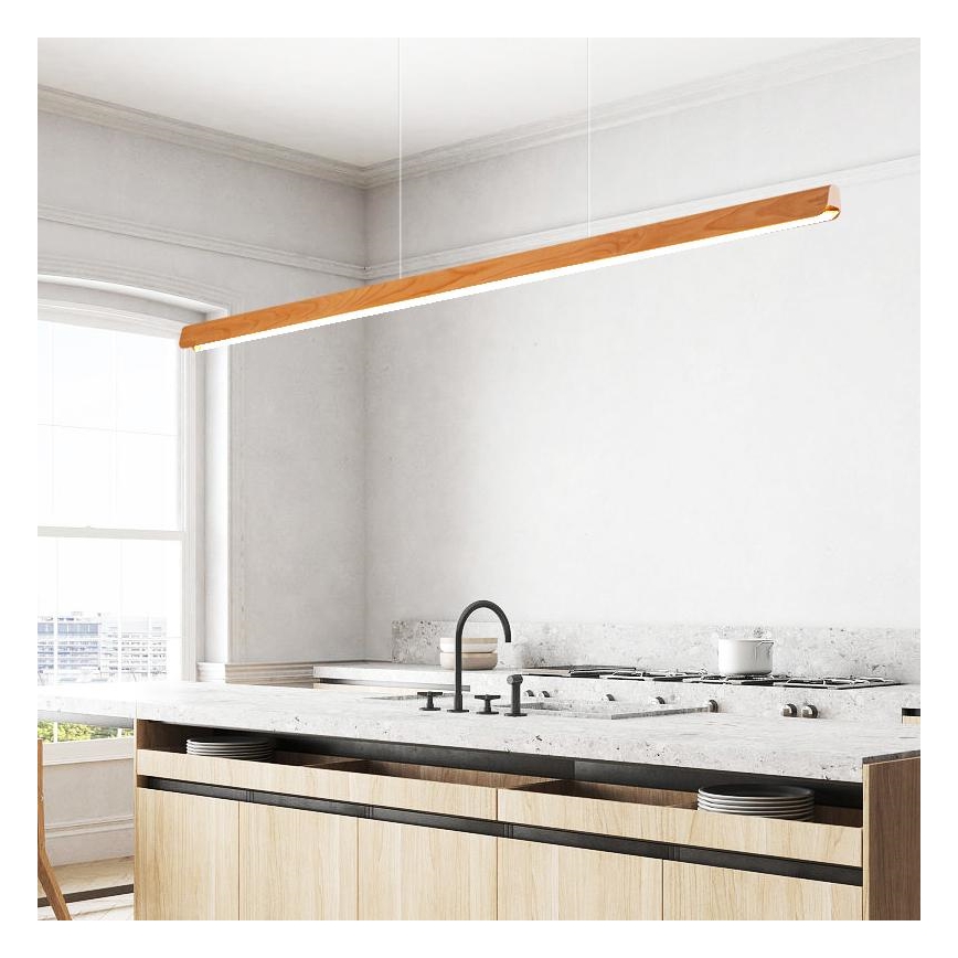 LED Hanglamp aan een koord LED/26W/230V 4000K 150 cm beuken/massief hout